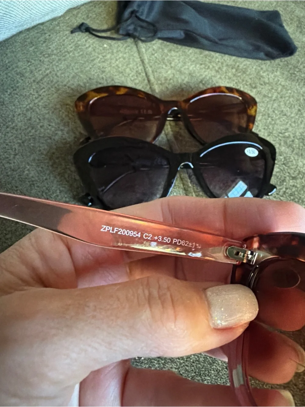 Ladeesee Cat Eye Prescription Bifocal +3.50 Sunglasses Lot of 3